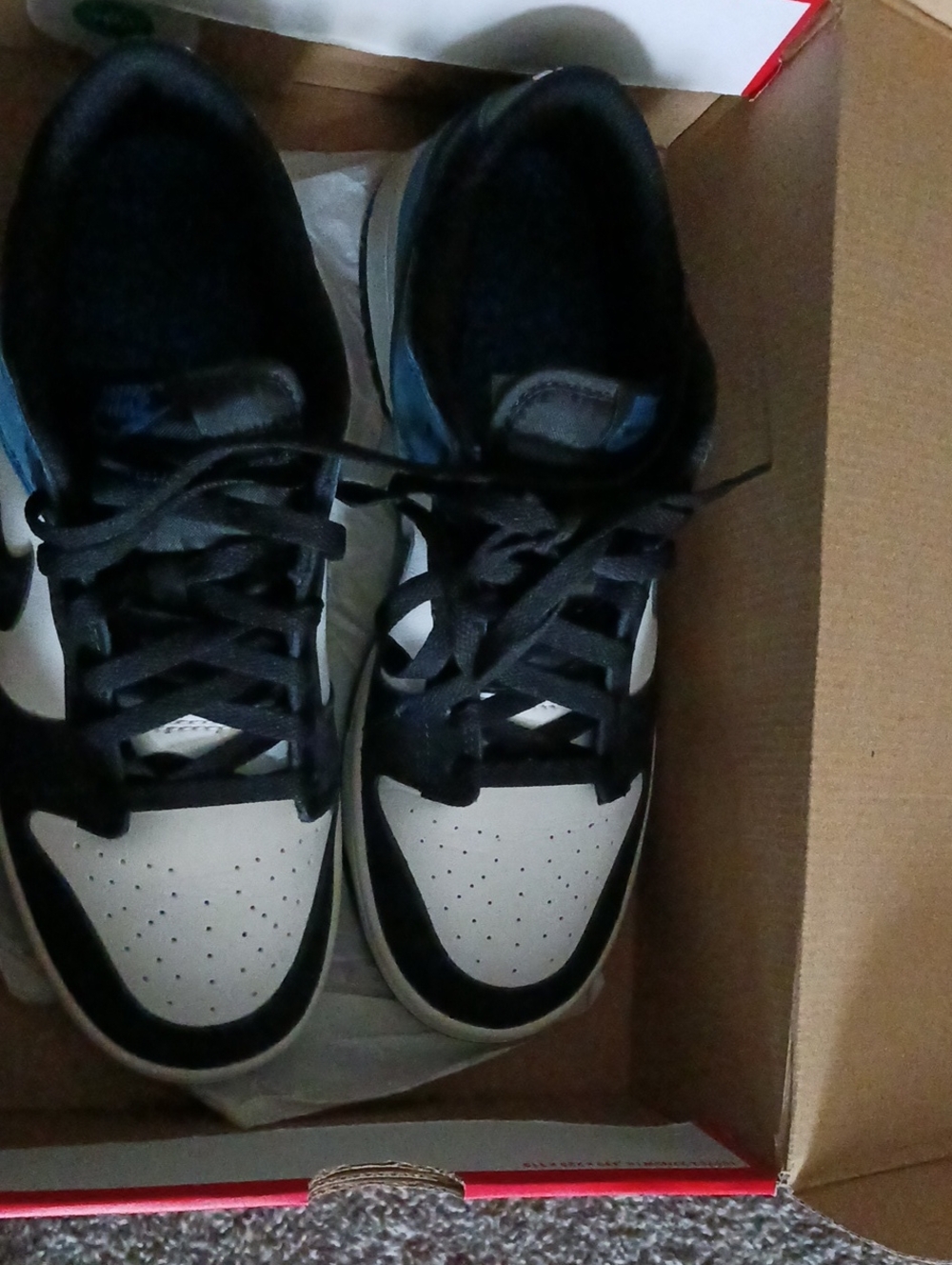Nike Men's Black and White Low-Top Sneakers